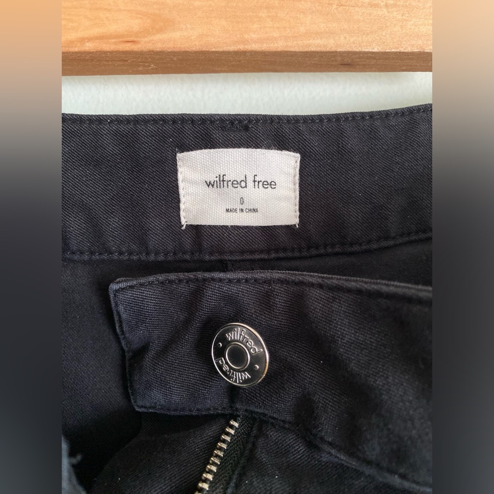 Wilfred Free Aritzia Brennan Carpenter Black Pants Size 0 Pockets Loop Cotton - Picture 14 of 16